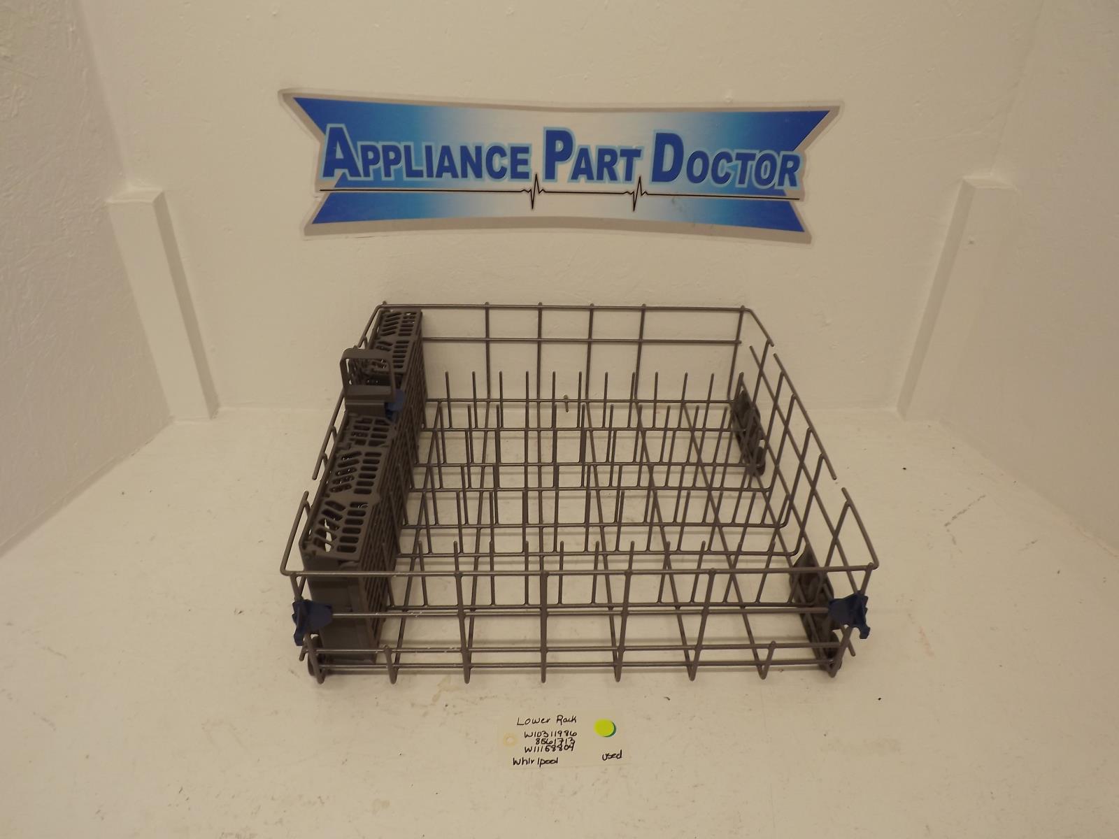 Whirlpool Dishwasher W10311986 8561713 W11158804 Lower Rack Used Whirlpool Dishwasher W10311986 8561713 W11158804 Lower Rack Used
